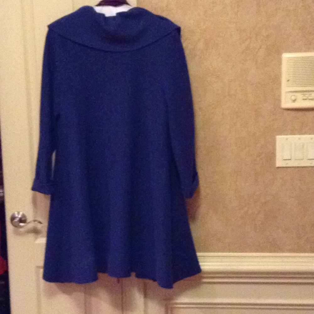 EVA TRALALA ELECTRIC BLUE WOOL COAT - Picture 7 of 8